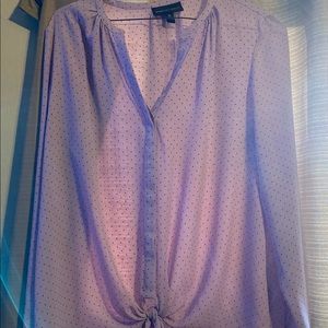 Lilac Polka dot Dressy Long sleeve